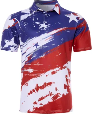 uideazone Golf Shirts for Men Dry Fit Polo Shirt Short Sleeve Moisture Wicking Golf Polos Performance Golf Tennis Shirt