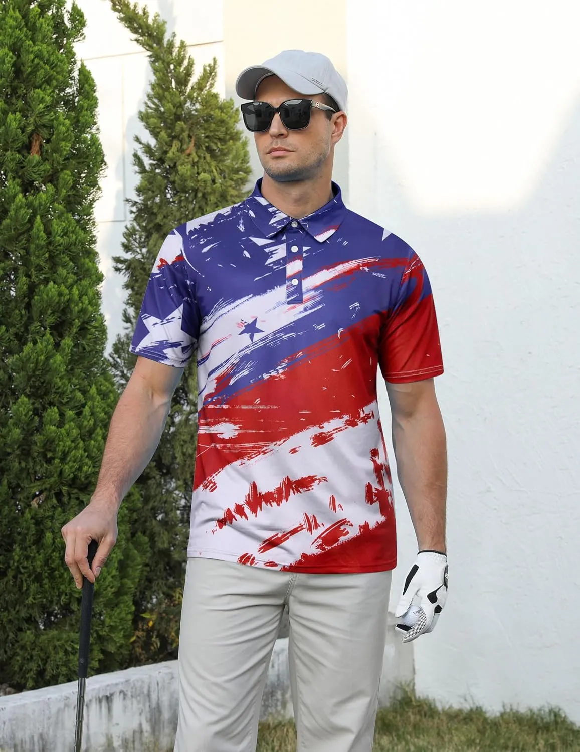 uideazone Golf Shirts for Men Dry Fit Polo Shirt Short Sleeve Moisture Wicking Golf Polos Performance Golf Tennis Shirt
