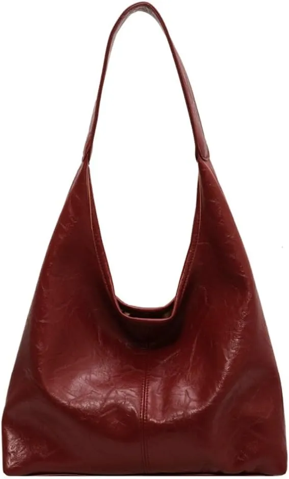 Vegan Leather Tote Bag Y2K Women Stylish Hobo Bag Casual Trendy Handbag Purse
