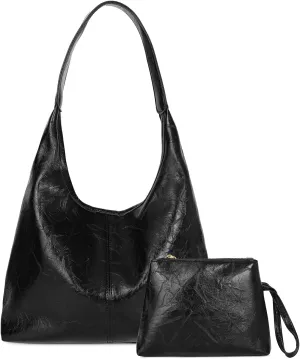Vegan Leather Tote Bag Y2K Women Stylish Hobo Bag Casual Trendy Handbag Purse