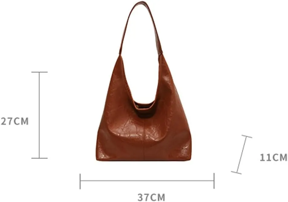 Vegan Leather Tote Bag Y2K Women Stylish Hobo Bag Casual Trendy Handbag Purse
