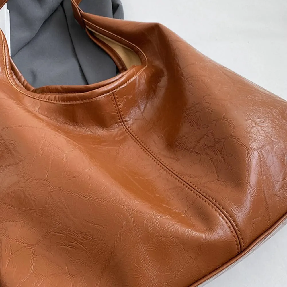 Vegan Leather Tote Bag Y2K Women Stylish Hobo Bag Casual Trendy Handbag Purse