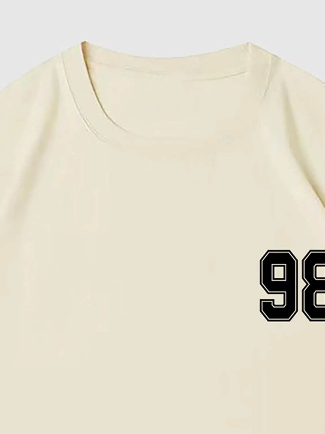 Verdusa Men's Jersey Oversized Letter Graphic T Shirt Crew Neck Drop Shoulder Short Sleeve Tee Tops