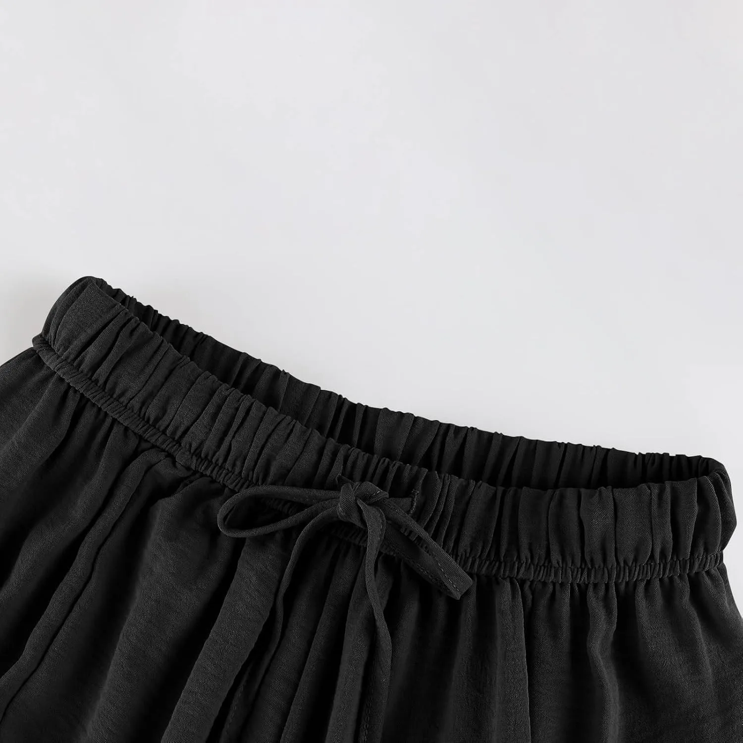 Wide Leg Pants Woman High Waisted Drawstring Pants Summer Beach Vacation Casual Palazzo Lounge Trousers with Pockets
