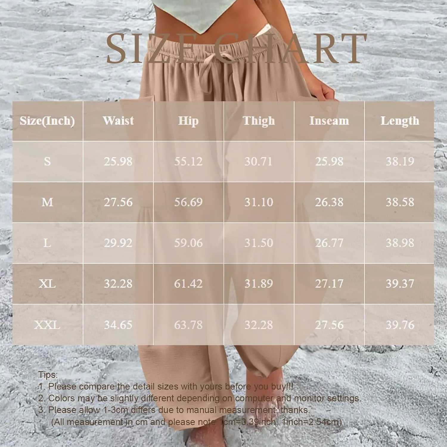 Wide Leg Pants Woman High Waisted Drawstring Pants Summer Beach Vacation Casual Palazzo Lounge Trousers with Pockets