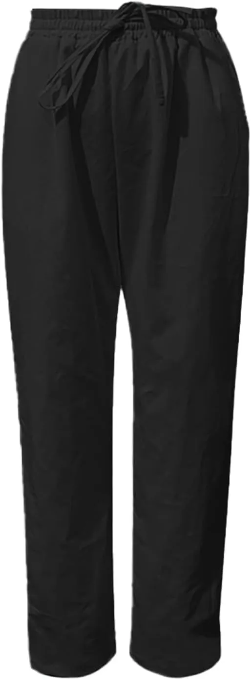 Women Linen Summer Capri Pants 2025 Casual Trendy Solid Wide Leg Elastic Waist Cropped Trousers Comfy Beachwear Pants