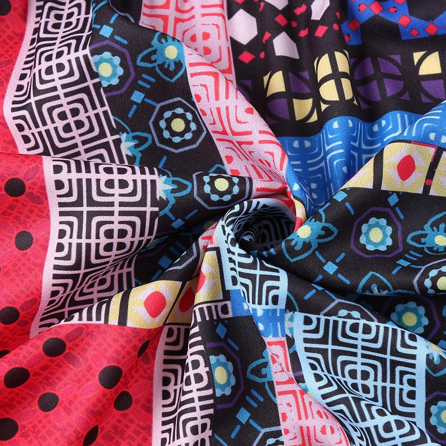 Women's Midi Long Dress Plus Size Summer Sleeveless O Neck Casual Loose Tunic Dresses Vintage Graphic Print Sundress