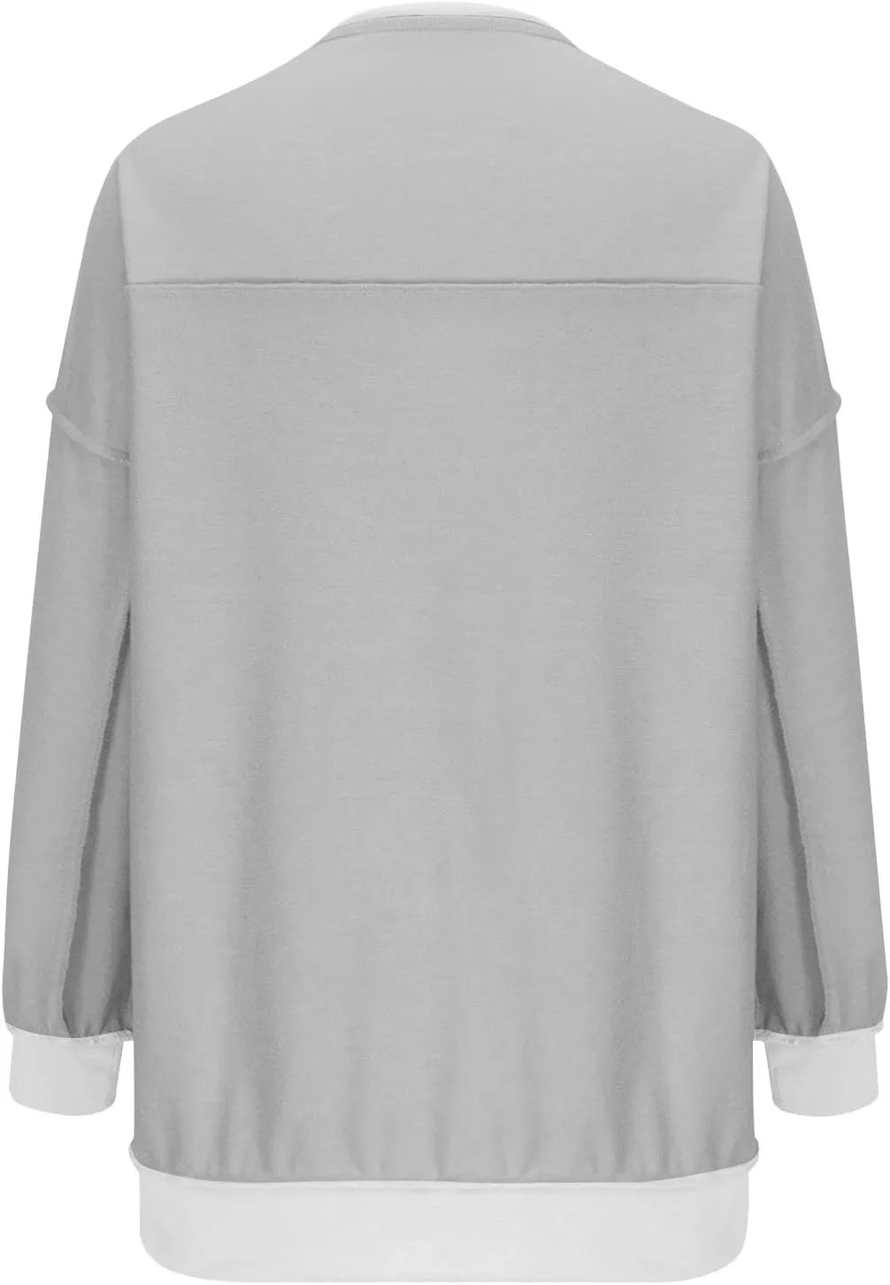 Women's Oversized Sweatshirt Casual Trendy Long Sleeve Button V Neck Pullover Tunic Tops Fall Fashion Outfits