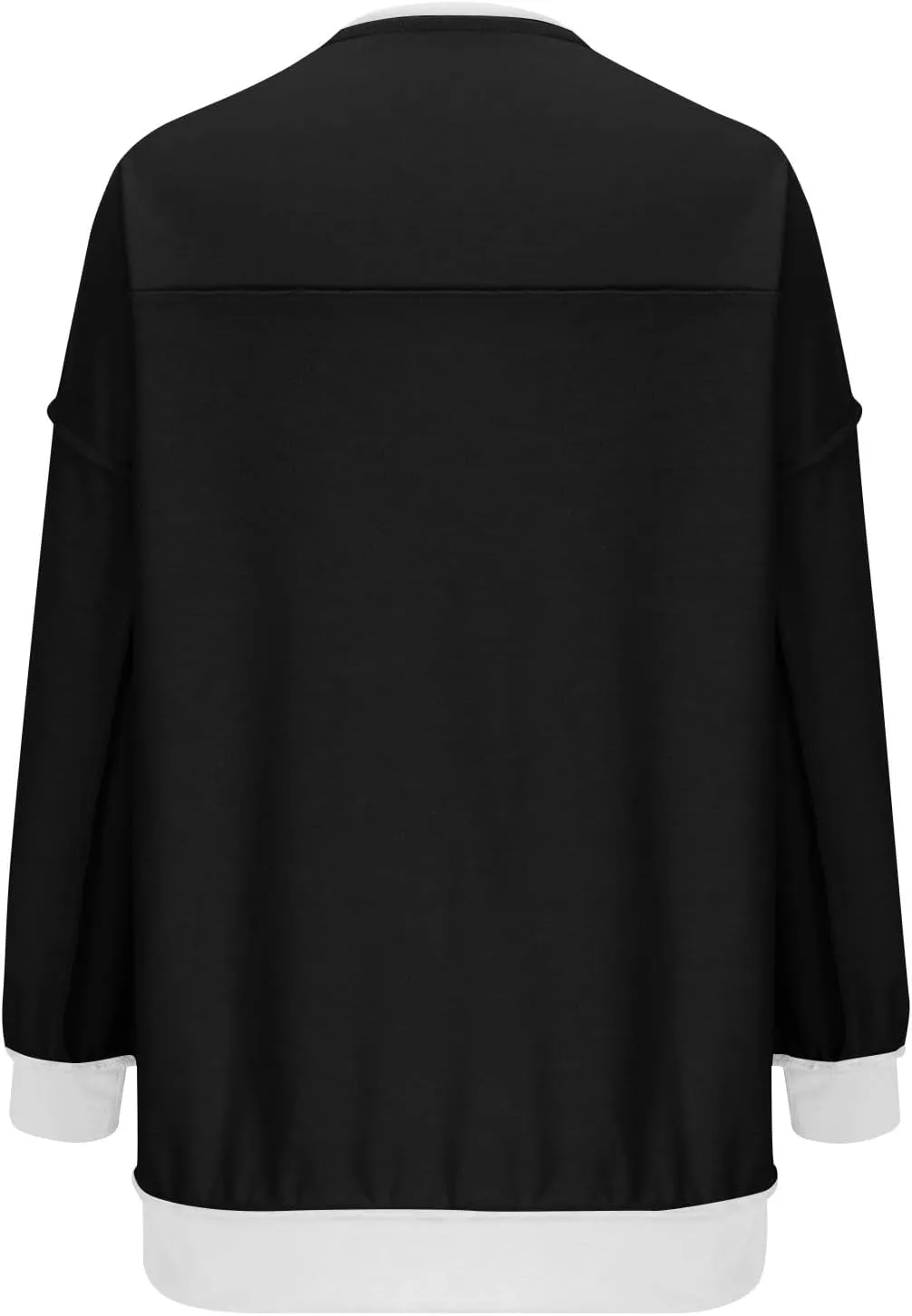 Women's Oversized Sweatshirt Casual Trendy Long Sleeve Button V Neck Pullover Tunic Tops Fall Fashion Outfits