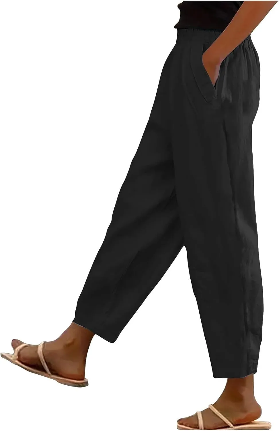 Women's Pants, Peasant Pants Casual Trendy Linen Straight Leg 2025 Teacher Women