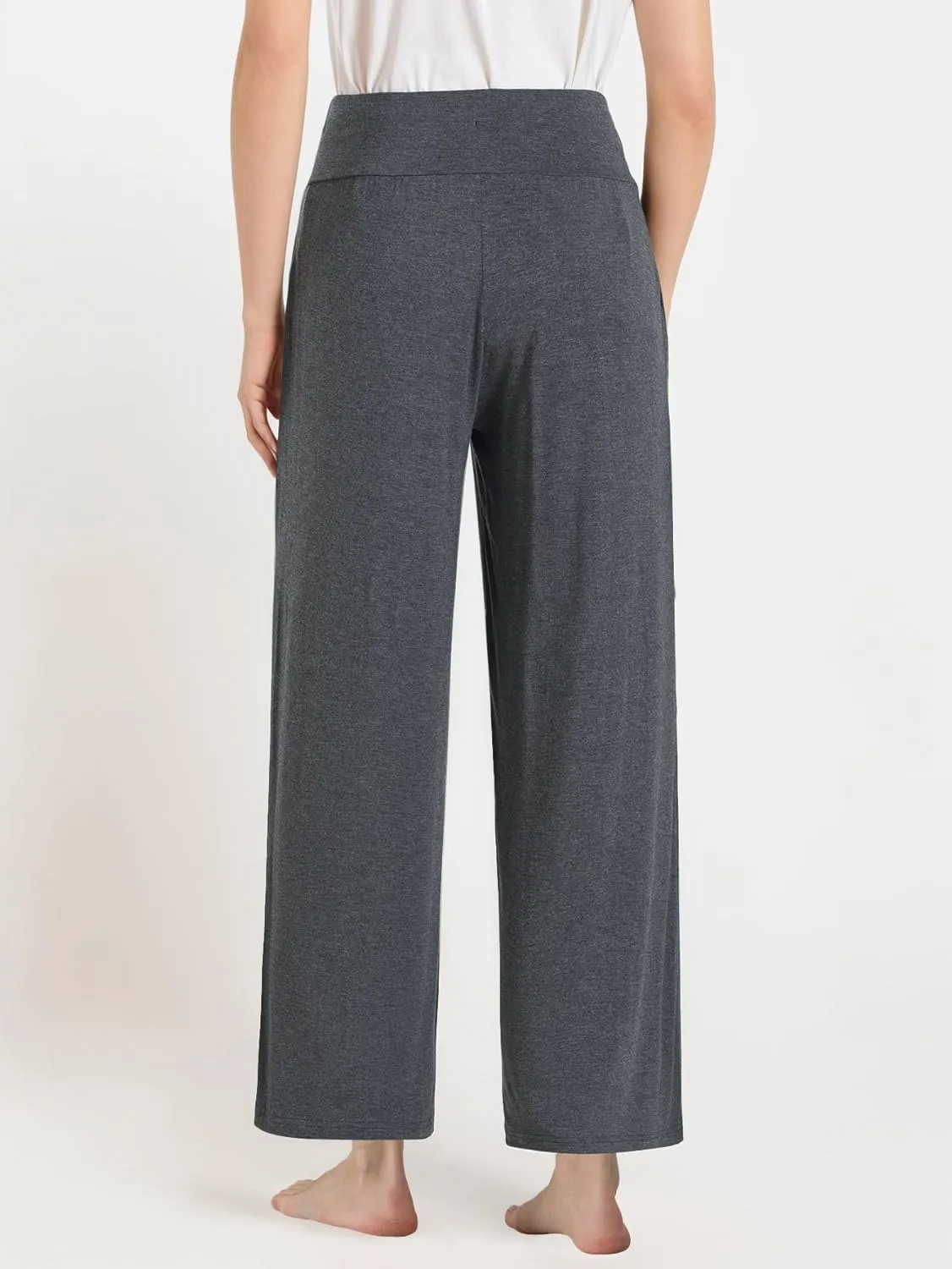 Women's Petite Lounge Pants With Pockets Wide Leg