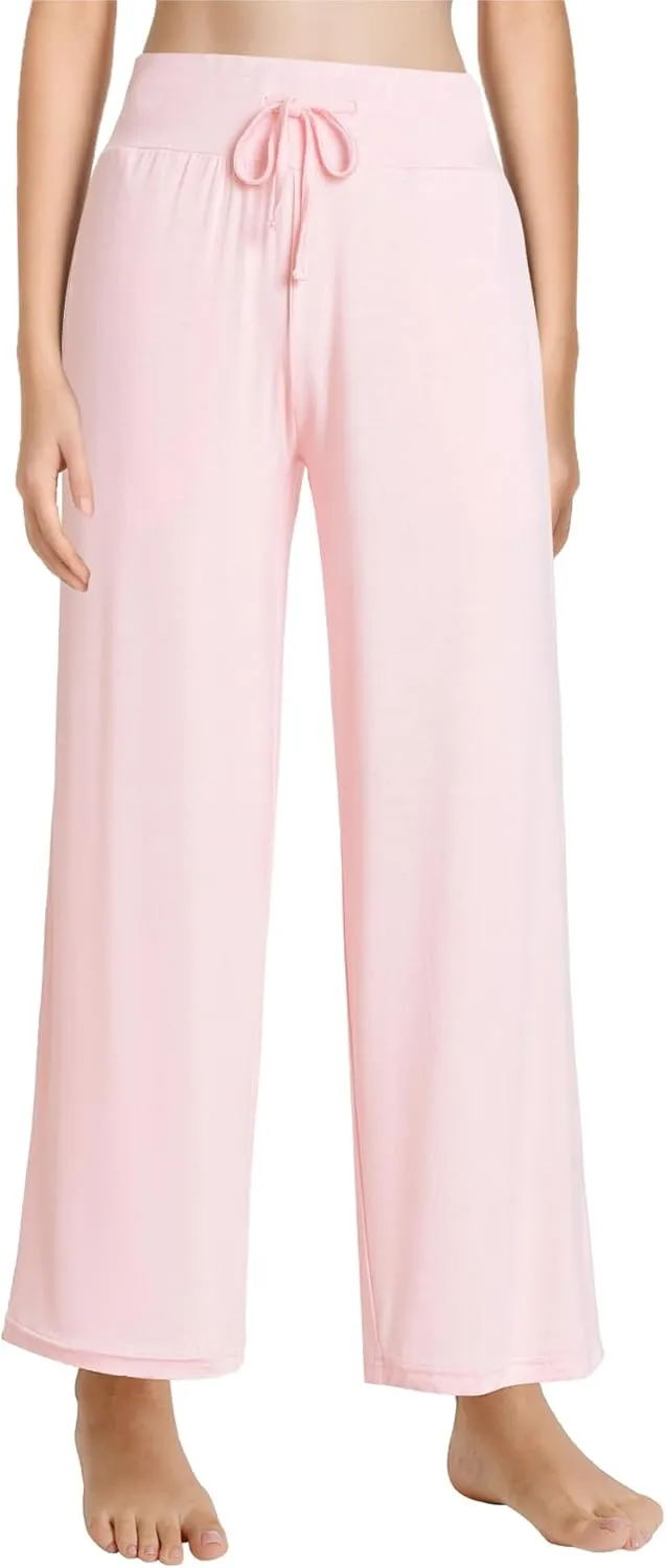 Women's Petite Lounge Pants With Pockets Wide Leg
