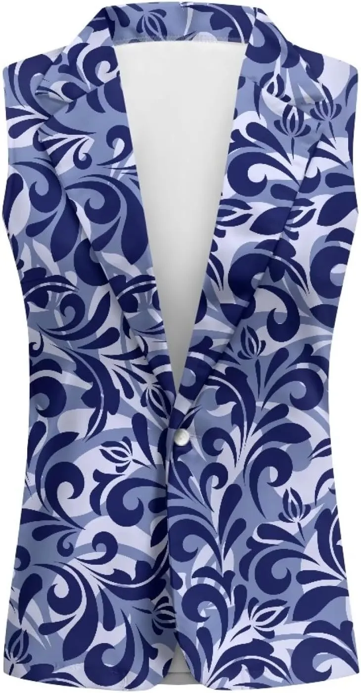 Women's Sleeveless Vest Casual Trendy 2025 One Button Open Front Blazer Suit (Available in S-5XL Size)
