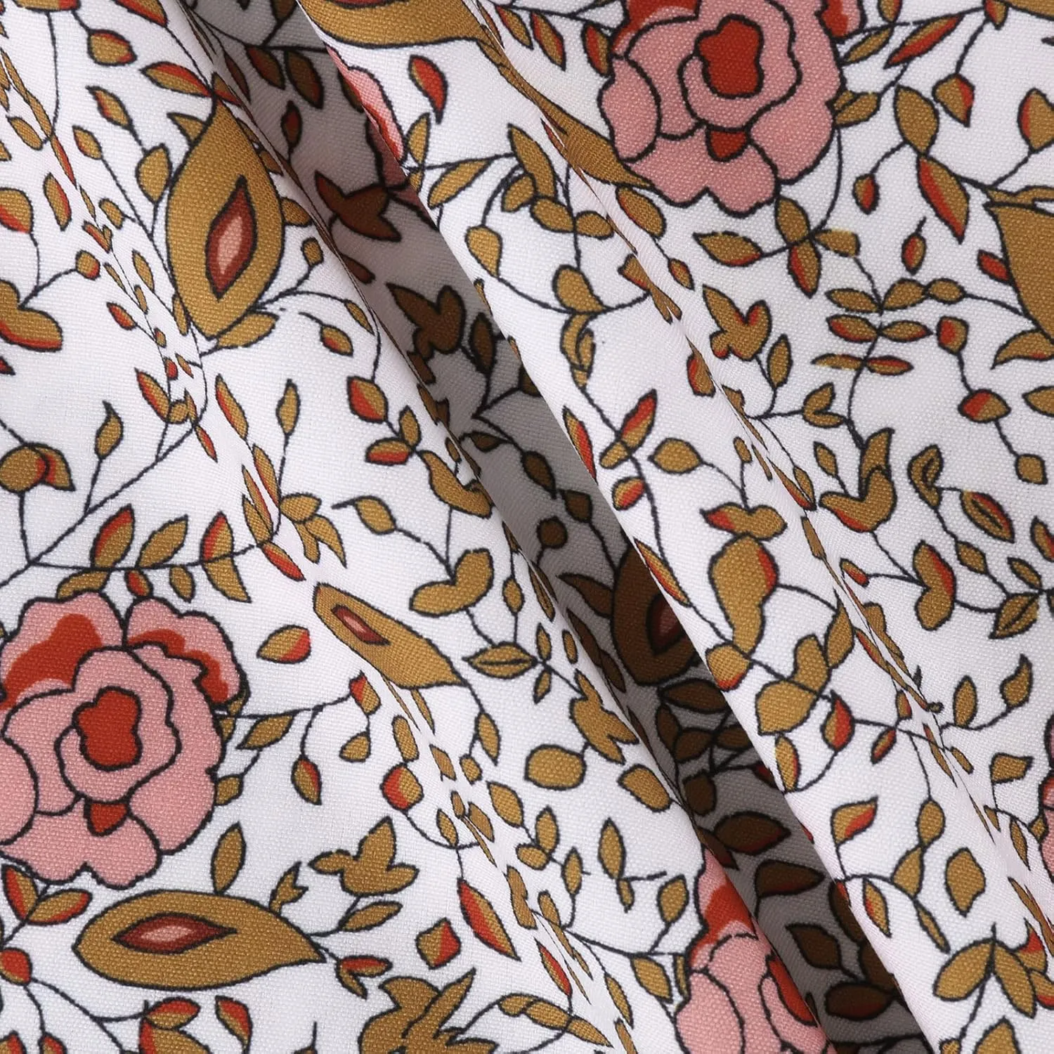 Women's Summer Dress Loose Casual Trendy Dress Short Sleeve V-Neck Floral Print Vintage Boho Dresses, S-3XL