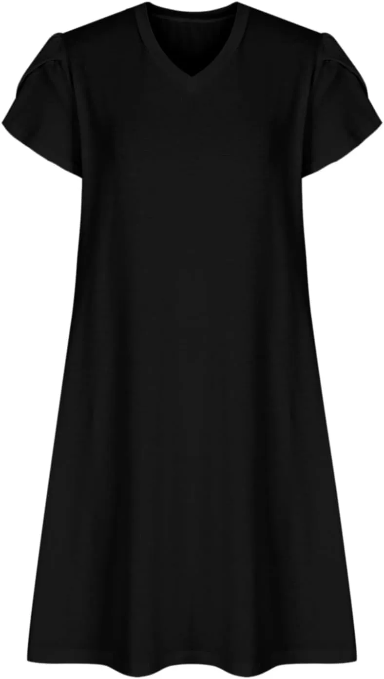 Womens Summer Dresses Casual Floral Sun Dresses Mini a-line Dress Flowy Beach Swing Dress 2025 Vacation with Pockets