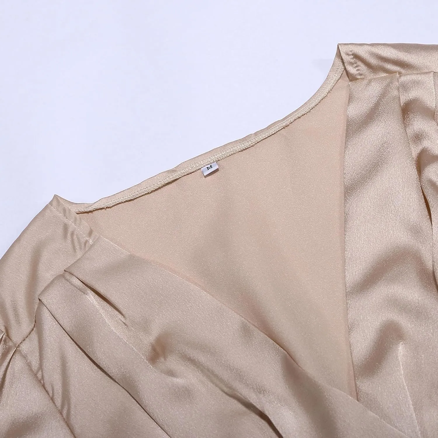 Womens Wrap V Neck Dresses Vintage Long Sleeve Ruffle Hem Mini Dresses Travel Outfits Casual Wedding Guest Dress