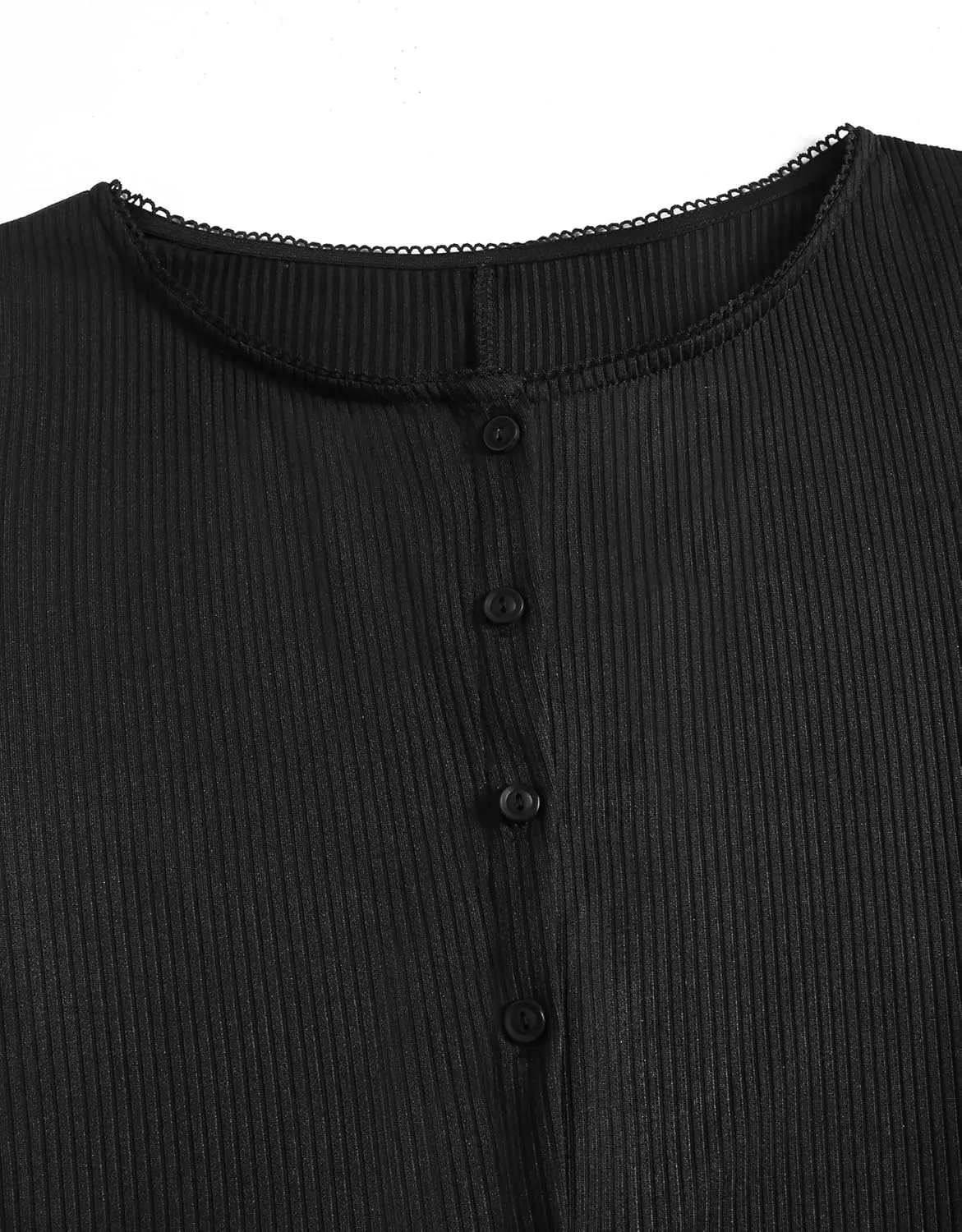 ZAFUL Women's Short Sleeve Shirt Crew Neck Button Down Cardigan T-Shirt Slim Fit Y2K Going Out Casual Fashion Tops