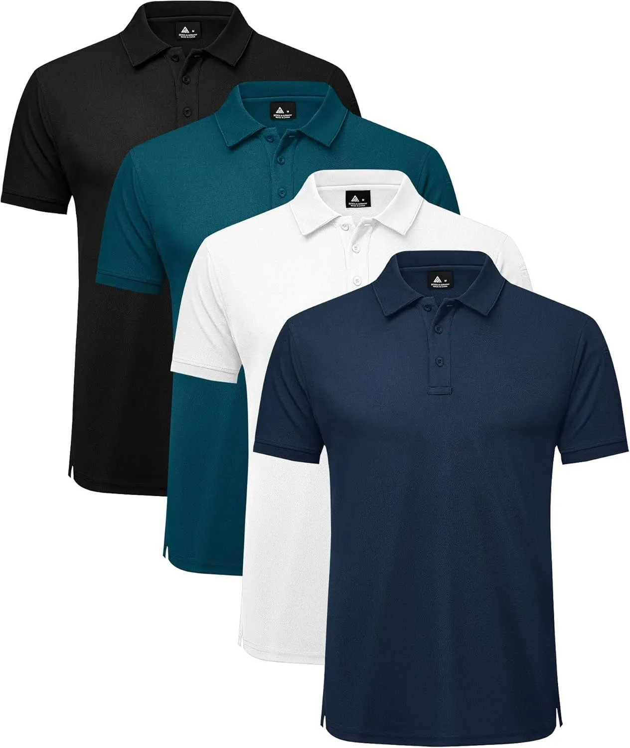 ZITY 4 Pack Men's Polo Shirt Short Sleeve Athletic Performance Tactical Shirts for Men Outdoor Sport Work T-Shirt